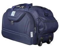 M MEDLER Epoch Nylon 55 litres Waterproof Strolley Duffle Bag- 2 Wheels - Luggage Bag - (Navy Blue)