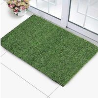 Status Artificial Grass Mat, Floor Mat, Door mat Natural Green (Doormat (12 X 18 inch))