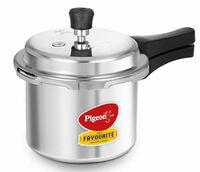 Pigeon by Stovekraft Favourite Outer Lid Non Induction Aluminium Pressure Cooker, 3 Litres, Silver