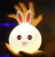 Rabbit LED Silicon Plugin Night Lamp