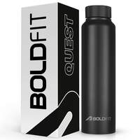 Boldfit Stainless Steel e - 1000 ml Water Bottle (Black)