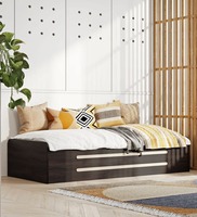Altaira Single Bed In Columbian Walnut Colour With Box Storage