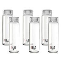 CELLO H2O Glass Fridge Water Bottle | Set of 6