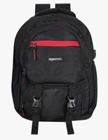 Amazon Basics Large Laptop Backpack | USB Port | Air Mesh Foam Padding | Durable Rain Cover (Black)