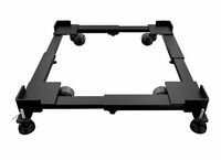 Lifelong Washing Machine Stand- Adjustable Metal Trolley with Wheels for Home with 4 Anti Vibration Rubber Grips- Stands upto 160 Kg Weight, Also Suitable for Dishwasher, Air Cooler (LLHARS01, Black)