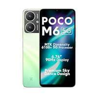 POCO M6 5G (Polaris Green, 4GB RAM, 128GB Storage) | MediaTek Dimensity 6100+ 5G Processor | 5000 mAh Battery + 18W Fast Charging | 50 MP AI Dual-Camera System & Side Fingerprint Sensor 