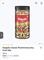 Blinkit - Happilo Classic Panchmewa Dry
Fruit Mix - 450g