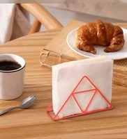 Red Iron Triangle Tissue Holder