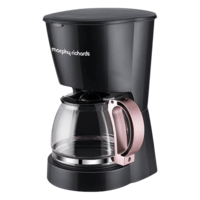 morphy richards Europa Brewmaster 750 Watt 10 Cups Automatic Black Coffee Maker with Anti Drip Function (Rose Gold)