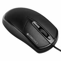ZEBRONICS Byte Wired Optical Mouse with 3 Buttons, High Precision, 1000 DPI, Works on Most Surfaces