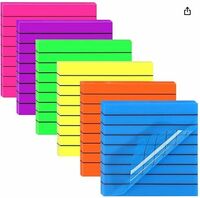 UCRAVO 50 Sheets Transparent Sticky Notes with Lines,1 Pad Lined Translucent Sticky Notes Lined Self Sticky Notes Waterproof PET Markers Notes Pad Clear for Aesthetic School Office Supplies (Pink)
