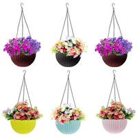 Eightiz Plastic Hanging Pot, Multicolour, Pot Diameter -7.1 Inch, Pot Height -4.8 Inch, Pot Thickness -3 mm  Apply ₹100 coupon