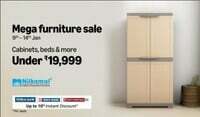 Amazon Mega Furniture Sale : Cabinets, Beds & More Under Rs.19,999 +10% Instant Discount on Federal, HDFC & IDFC Bank Cards
