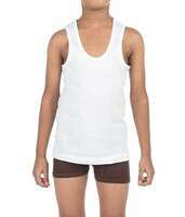 VIP® Bonus Junior Kids Boys Cotton Round Neck Vest Combo Pack - White