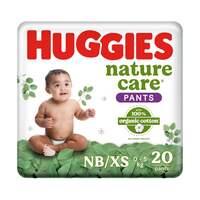 Huggies Nature Care Pants, New Born/Extra Small Size 20 count [location specific]