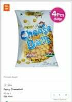 Grab @ 56 Peppy Cheeseball 60 g x4 at Swiggy Instamart ( Available Gurgaon, Check yours)