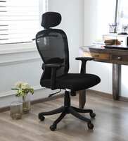 Brandon Breathable Mesh Ergonomic Chair in Black Colour