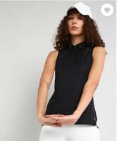 PROWL By Tiger Shroff  Women Solid Polo Neck Polyester Black T-Shirt