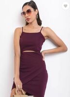 Women Bodycon Maroon Dress