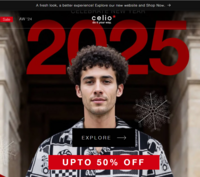 Celio - Celebrate 2025 Sale | Upto 50% off + Extra 5% off