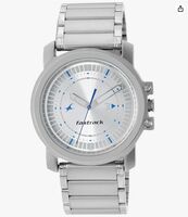 Fastrack Men Quartz Analog Silver Dial Stainless Steel Strap Watch for Guys-NP3039SM03