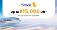 Yatra Singapore Airlines Sale - Up to Rs.15000 Off on International Flights 