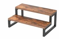 MT WoodRyzn Multipurpose Wooden Countertop Spice Rack Kitchen Organizer 2-Tier Kitchen Storage Jars Holder & Kithen Decor Item Standing Shelf Pot Stand Book Shelf Pack Of 1