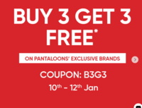 Pantaloons - Buy 3 Get 3 Free Sale (till 12 jan)