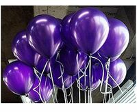 AMFIN® (Pack of 25) 10 inch Metallic Balloons Purple for Birthday Decoration, Decoration for Weddings, Engagement, Anniversary - Dark Purple