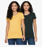 Orewa Women's Solid Regular Fit T-Shirt