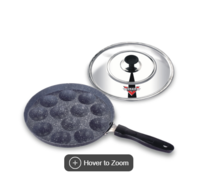 Varna Black - 12 Cavity Aluminium Appam Tawa 