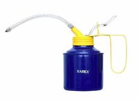 Ramex Oil Can, Oil Can For Vehicles, Multipurpose Metal Oil Can Pump Oiler Large Flexible Spout, For All Lubrication Need Of Car, Bikes, Machines And Industrial Use -1/2 Pint Capacity. Blue & Yellow Oil Can 237ml, Oil 