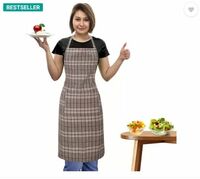 OASIS Cotton Home Use Apron - Free Size  (Brown, Single Piece)