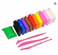 VGRASSP Super Light DIY Pack of 12 Air Dry Clay with 3 Tools Soft Creative Colorful Playing Clay Art & Craft Dry Clay Fun Toy Kit Children Educational Toy for Crafts Stress Relief Mud Toy for Kids