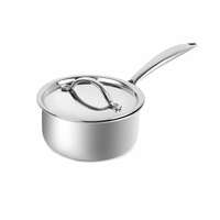 Cello Induction Base Tri-Ply Sauce Pan with Stainless Steel Lid, 1.6 Litre, 16cm