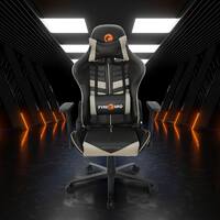 Nilkamal Fyrebird Ergonomic Gaming Chair with Lumbar Pillow, 3D Adjustable Armrest, Adjustable Neck, Gas Lift Mechanism, & 100mm Tilt (Razos)