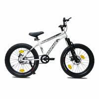 HOPPER Rampage N/IBC 20T Kids Fat Bike with Front Suspension & Dual Dual DIsc Brake | Bicycle for Boys & Girls 5-8Years| Frame Size- 14 Inch | 90% Pre-Assembled | (White)