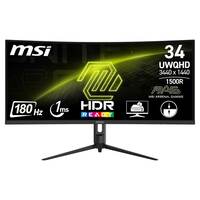 MSI MAG 342CQR E2 34 Inch 2K UWQHD Curved Gaming Monitor - 1500R 3440 x 1440 Resolution, 180 Hz / 1ms (MPRT), Adaptive Sync - DP 1.4a, HDMI 2.0b CEC, 95% DCI-P3, AI Vision, HDR Ready