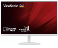 ViewSonic VA Series 60.45 cm (23.8 inch) Full HD LED Backlit VA Panel White colour, Frameless Monitor