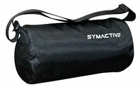 Amazon Brand - Symactive Basic Polyester Bag/Gym Bags/Adjustable Shoulder Bag for Men/Fitness Bag/Carry Bags/Sports & Travel Bag/Sports Kit/Duffle Bags Travel, 18 Cm, Black