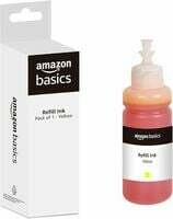 amazon basics T664 Refill Ink | Compatible with Epson L130/L360/L380/L361/L565/L210/L220/L310/L350/L355/L365/L385/L405/L455/L485 Printers | Leak-Proof (70ml, Yellow) 