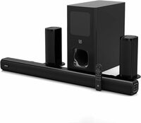 GOVO GoSurround 955 | 200W Sound bar, 5.1 Channel Home Theatre, Mega subwoofer, HDMI, Opt, AUX, USB & Bluetooth, 3 Equalizer Modes, Stylish Remote & LED Display (Black)