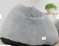 Classic 4XL Fur Bean Bag with Beans in Grey Colour