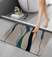 Grey Rubber Antiskid Bath Mat