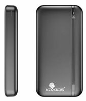 Kratos Legend Plus Power Bank 20000mah with Dual USB Output, 12W Fast Charging Power Bank with Slim Design and Compact Size, Type C and Micro USB Inputs, Made in India, BIS Certified
