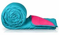 Zinnia Ultra Soft Microfibre Reversible Comforter- Single 150 X 230 Cm, Pink and Teal., 200 TC(Solid - Vibrant)