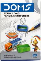 DOMS Box Of Extra Long Single Pencil Sharpeners  (Set of 20, Multicolor) [Min Order 2 qty]