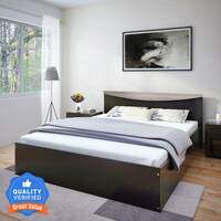 Flipkart Perfect Homes Carol Engineered Wood King Bed (Finish Color - Chocolate Wenge, Delivery Condition - Knock Down)