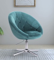 Pario Fabric Lounge Chair in Blue Colour