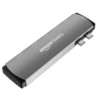 Amazon Basics 7-in-2 USB-C Hub Adapter with Thunderbolt 3 USB-C Port (100W Power Delivery)